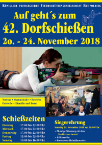 Read more about the article 42. Dorfschießen vom 20.11. bis 24.11.2018